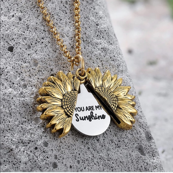 You Are My Sunshine Sunflower Locket - Picture 3 of 10